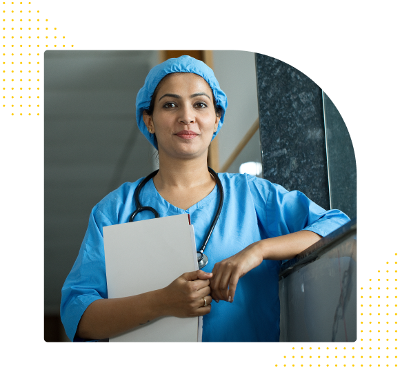 Female Nurse with clipboard