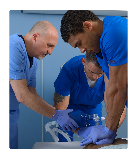 Team providing CPR and Resuscitation care